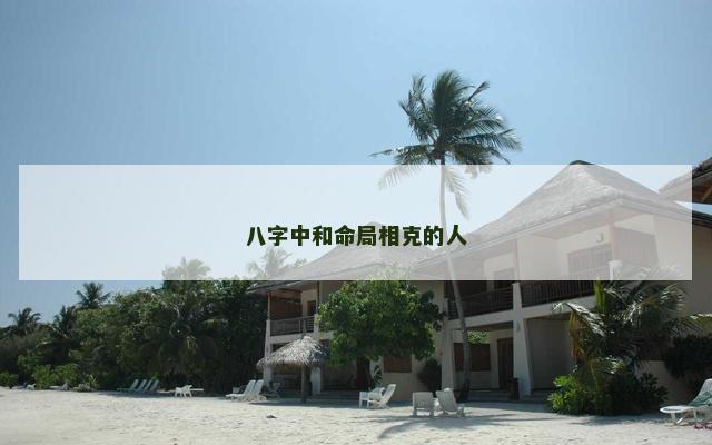 八字中和命局相克的人