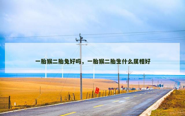 一胎猴二胎兔好吗，一胎猴二胎生什么属相好