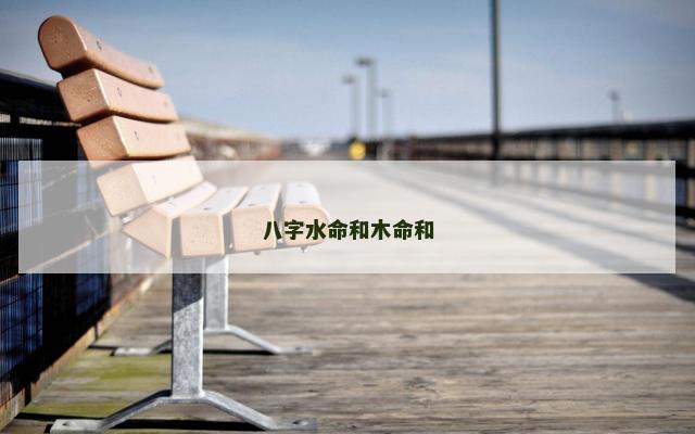 八字水命和木命和