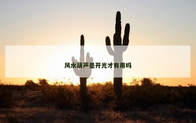 风水葫芦是开光才有用吗