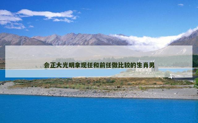 会正大光明拿现任和前任做比较的生肖男