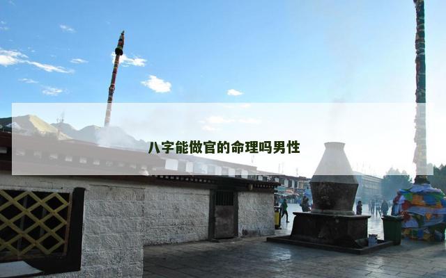 八字能做官的命理吗男性