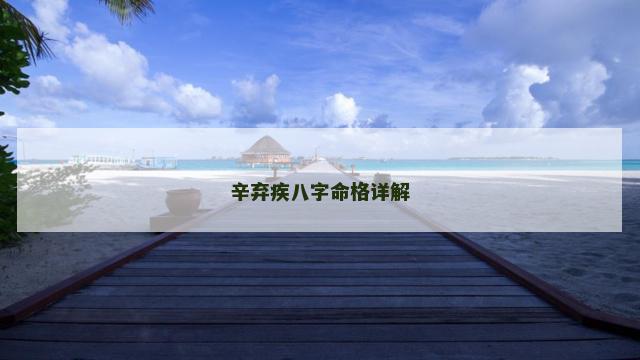 辛弃疾八字命格详解