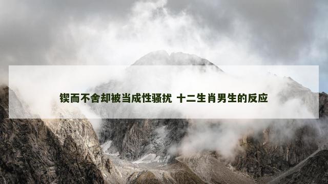 锲而不舍却被当成性骚扰 十二生肖男生的反应