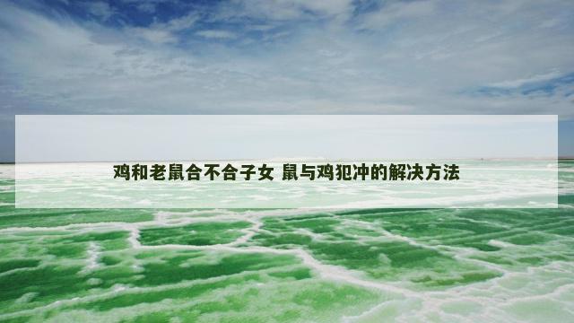 鸡和老鼠合不合子女 鼠与鸡犯冲的解决方法
