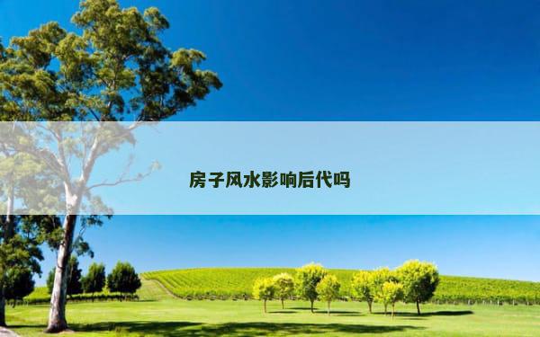房子风水影响后代吗