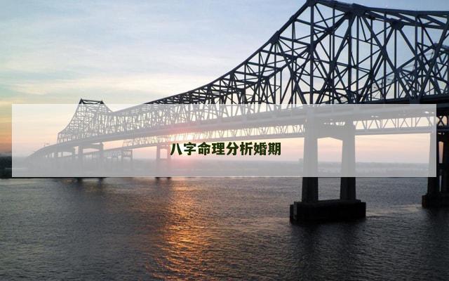 八字命理分析婚期